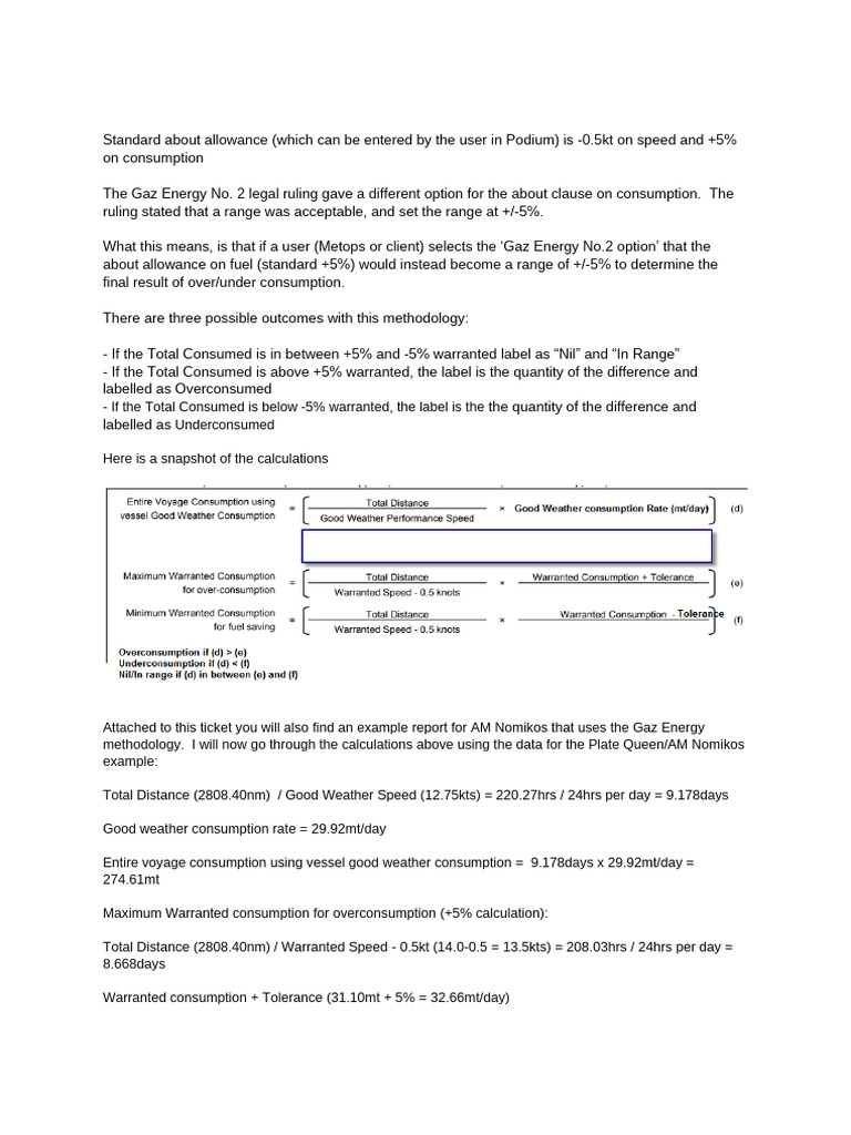 Gaz Energy Consumption Allowance Guide | PDF