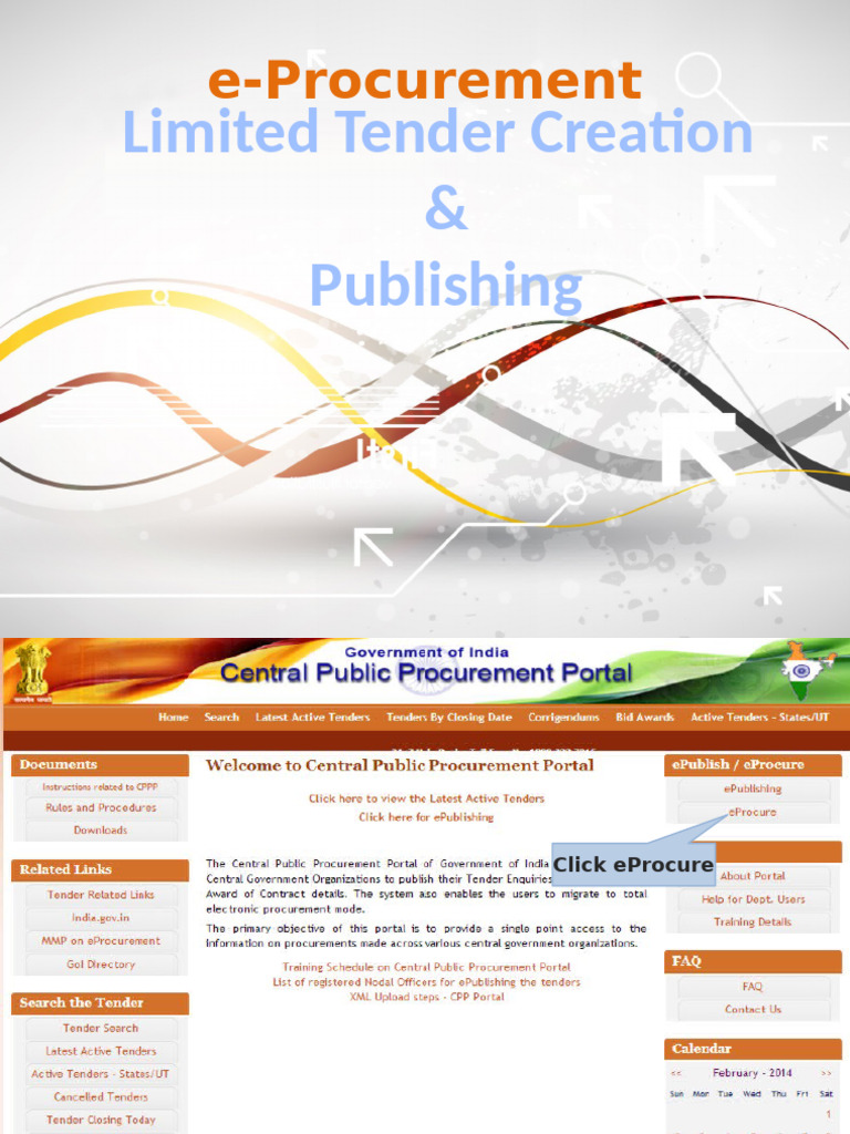 Limited Tender - Creation and Publishing | PDF