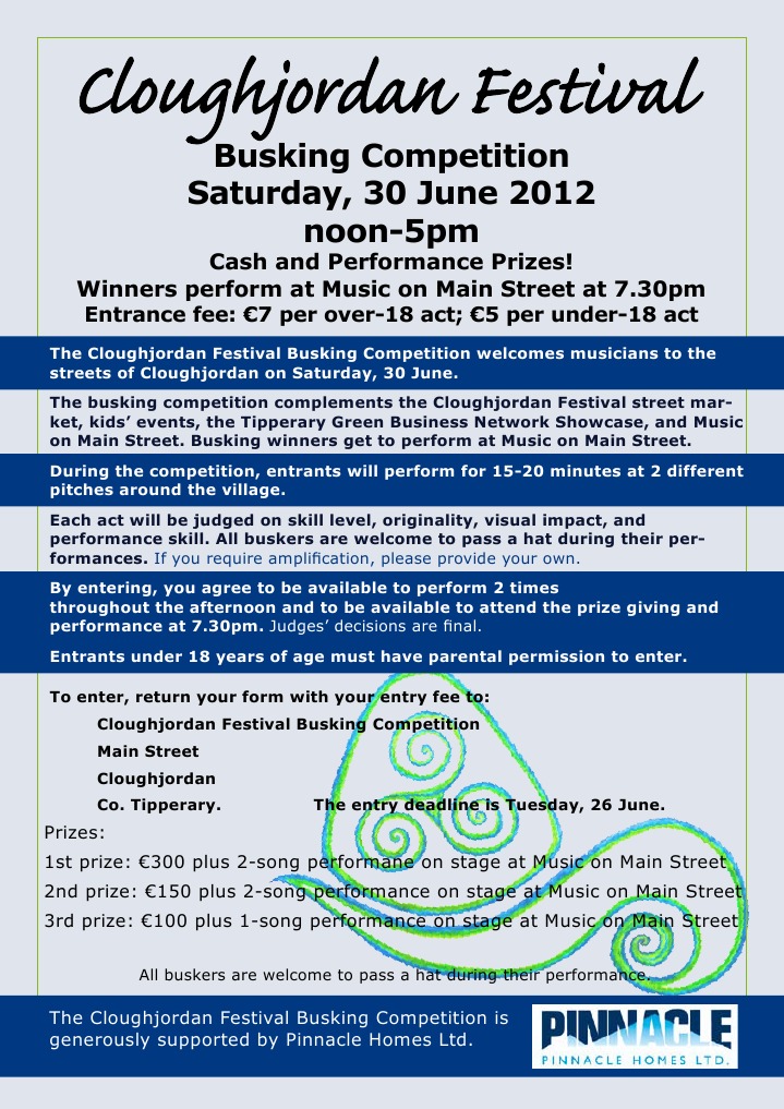 Cloughfest Busking Entry Formpdf | PDF | Leisure | Business