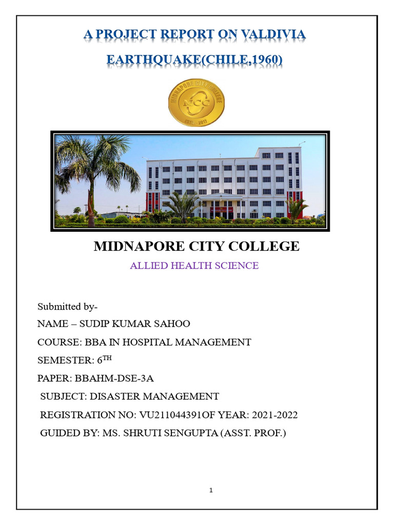 Sudip Kumar Sahoo Disaster Management Project | PDF | Natural Disasters ...