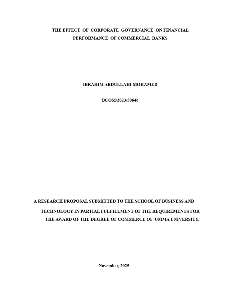 Corporate Governance Impact on Banks | PDF | Governance | Corporate ...