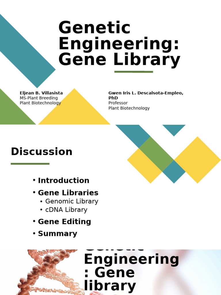 Genetic Engineering: Gene Libraries Explained | PDF | Complementary Dna ...