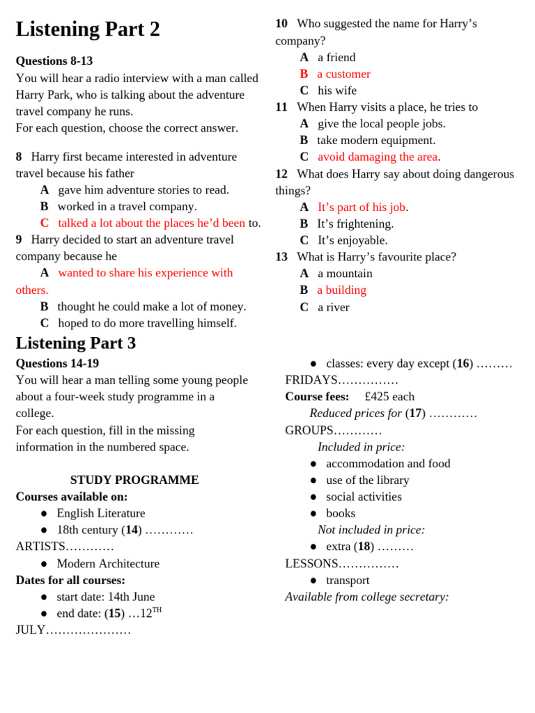 Listening B1 | PDF