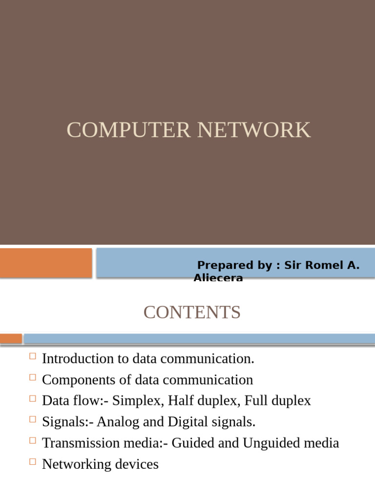 Understanding Computer Networks Basics | PDF | Transmission Medium ...