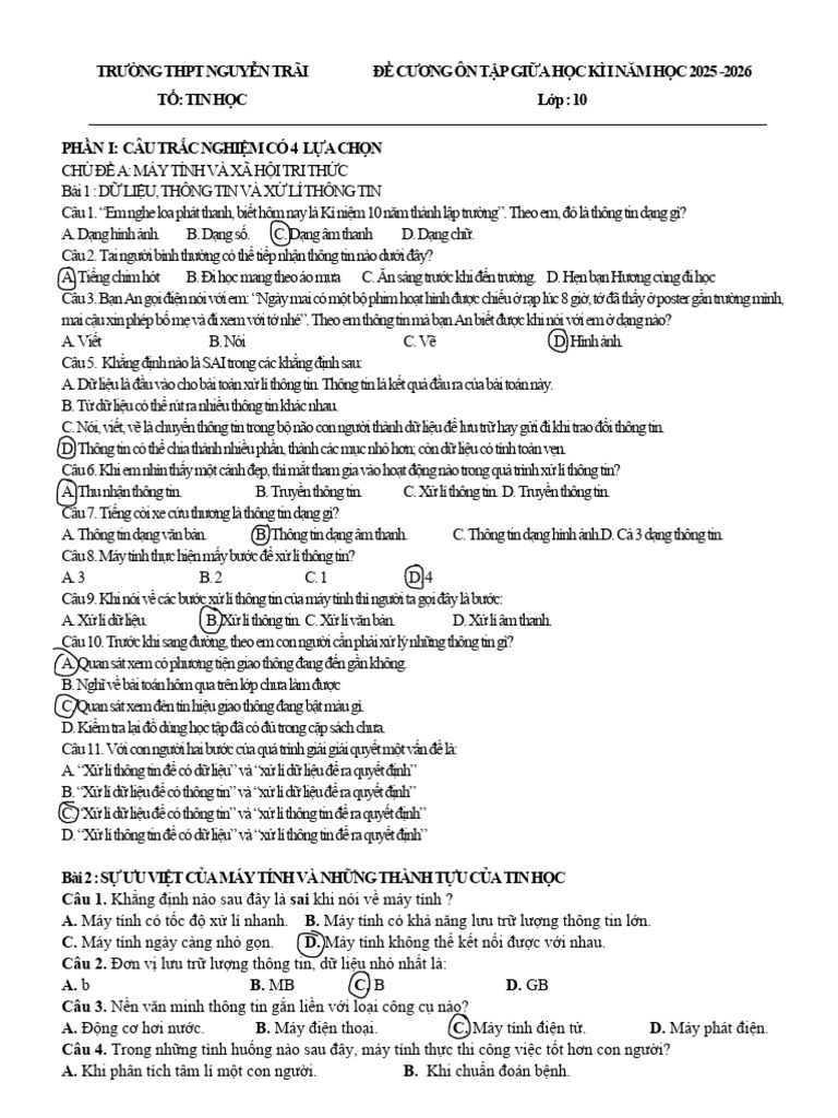 De Cuong Tin | PDF