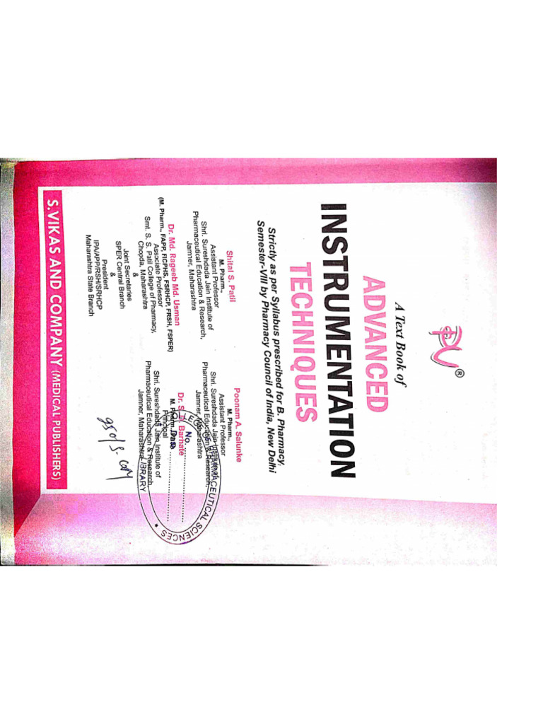 Advanced Instrumentation Techniques | PDF