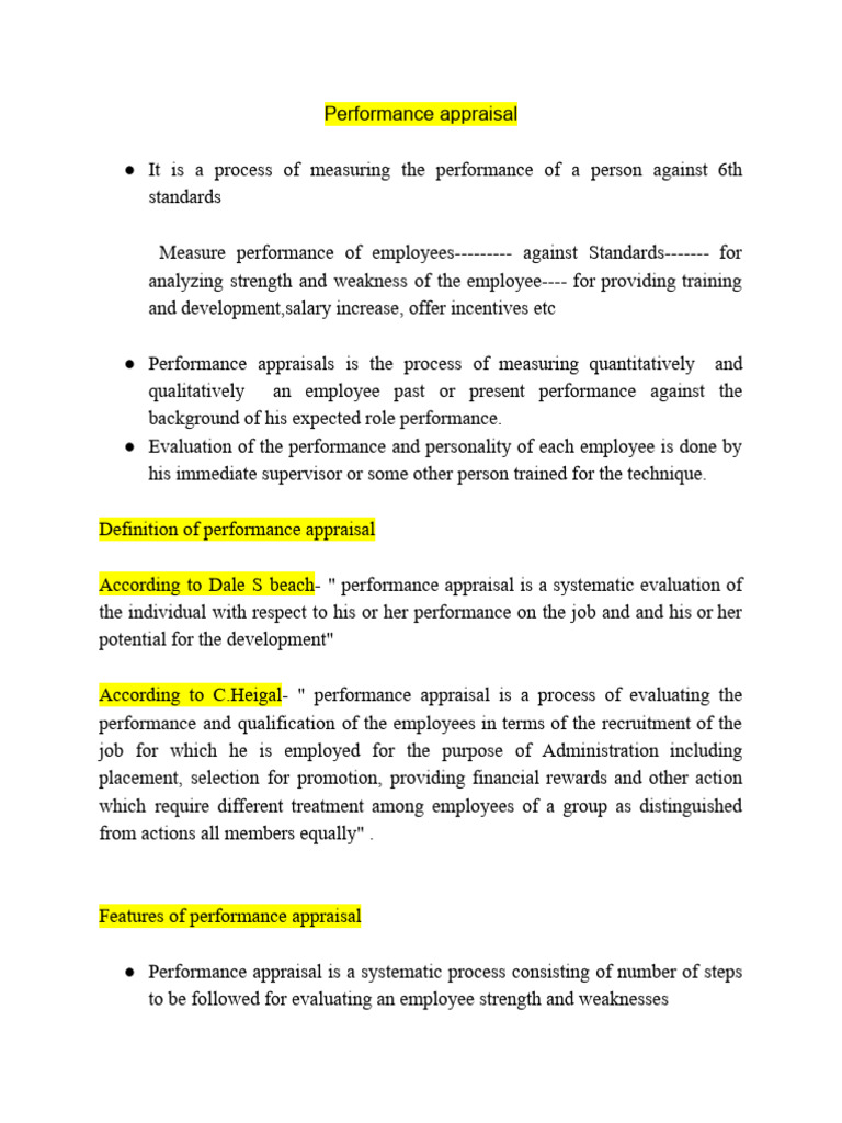 Understanding Performance Appraisal Process | PDF | Performance ...