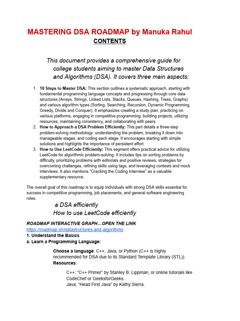 Master Data Structures & Algorithms Guide | PDF | Applied Mathematics ...