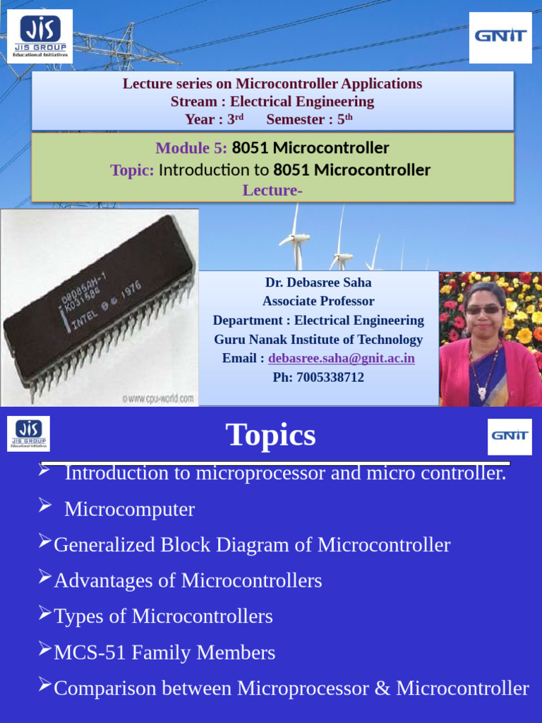 Introduction to 8051 Microcontroller | PDF | Microcontroller ...