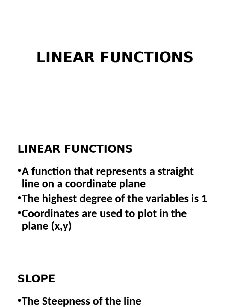 Lesson 2linear Functions | PDF | Polynomial | Abstract Algebra