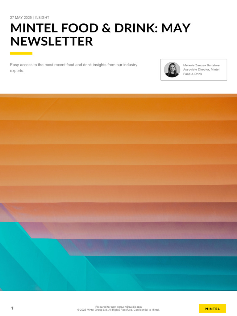 Mintel Food & Drink Insights May 2025 | PDF | Drink | Cooking