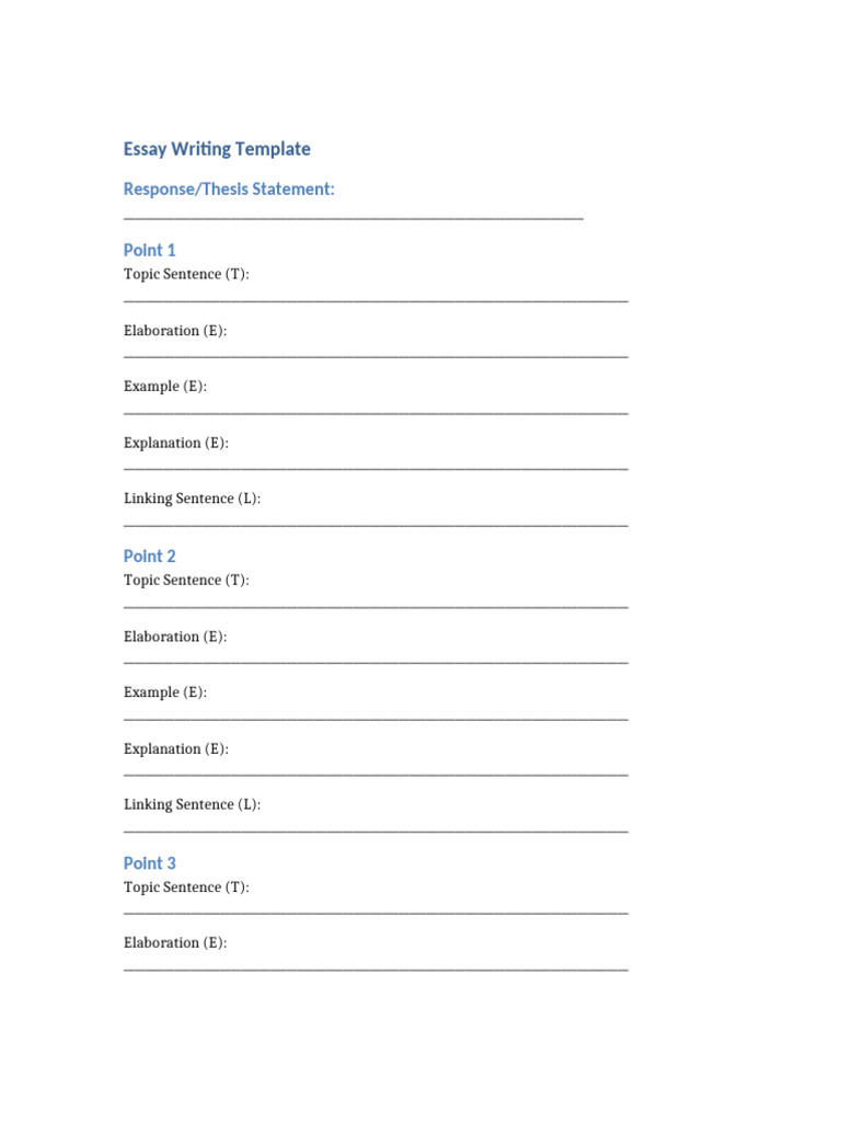 Essay Writing Template | PDF