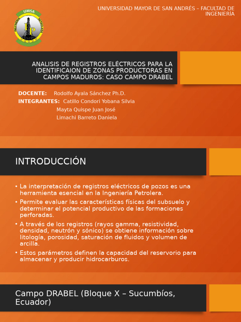 Análisis de Registros Eléctricos en Drabel | PDF