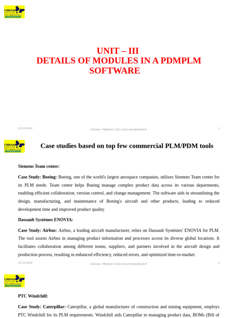 PLM Software Case Studies and Tools | PDF | Product Lifecycle | Computing