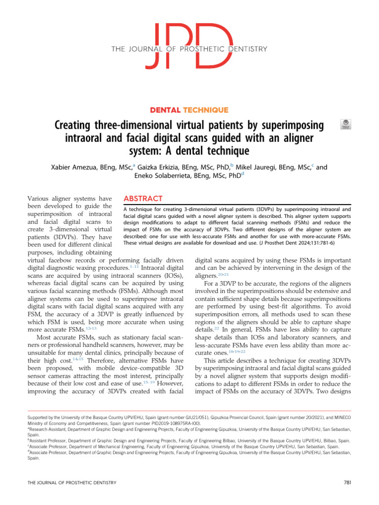 3D Virtual Patient Creation Technique | PDF | Image Scanner