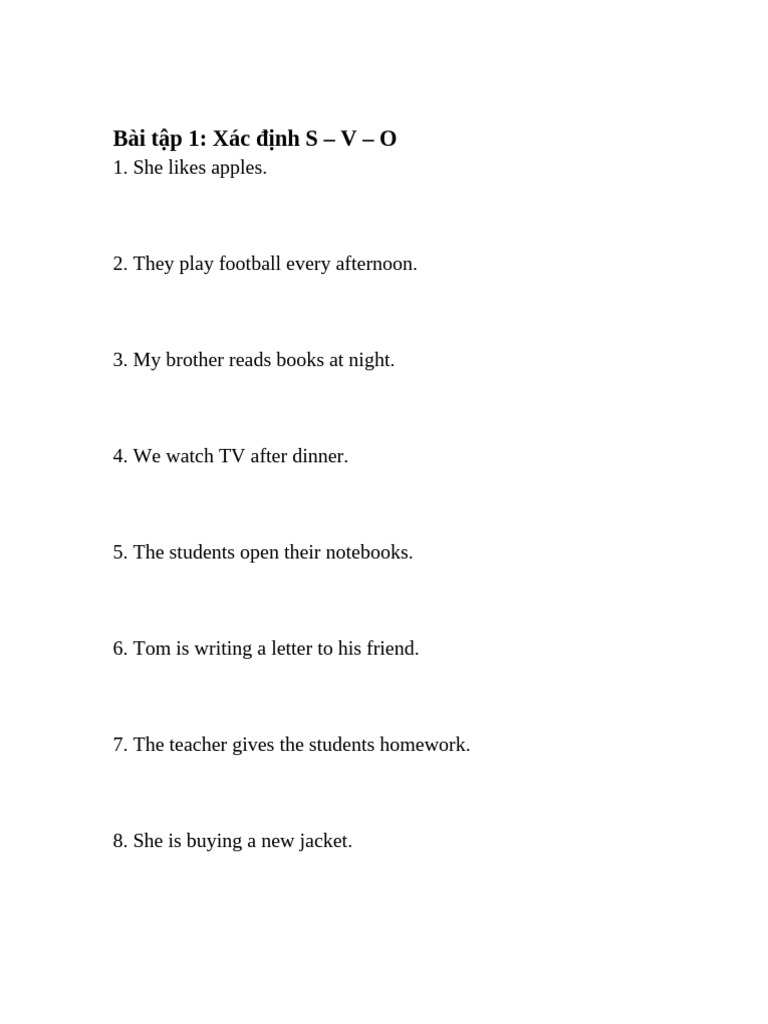 Svo Exercises | PDF