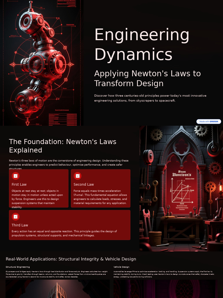 Newton's Laws in Modern Engineering | PDF | Force | Newton's Laws Of Motion