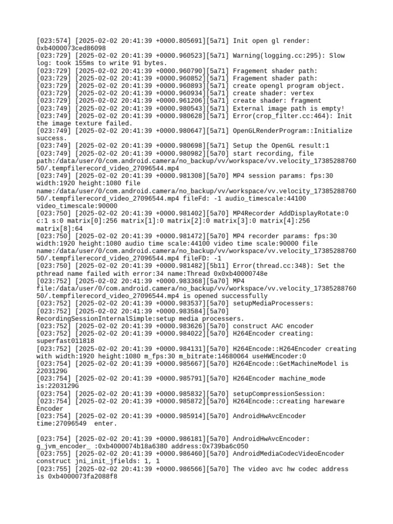 OpenGL Video Recording Log Details | PDF | Shader | Computer Graphics