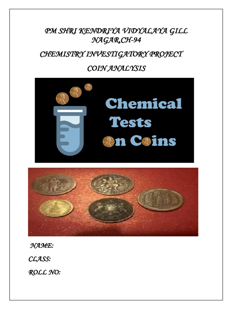 Chemistry Project: Coin Analysis | PDF | Coins | Ammonium