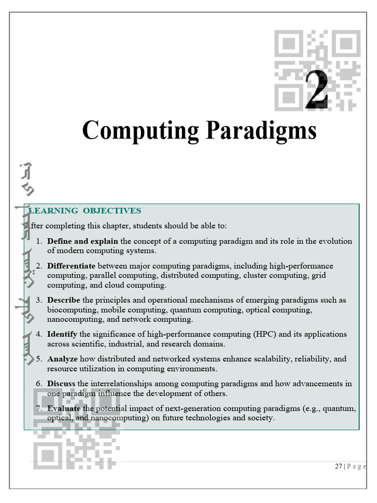 Overview of Computing Paradigms | PDF | Supercomputer | Grid Computing