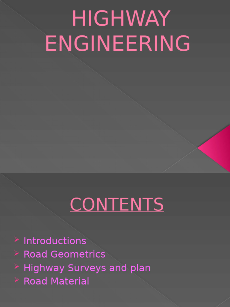 Highway Engineering Overview and Practices | PDF | Road | Topography
