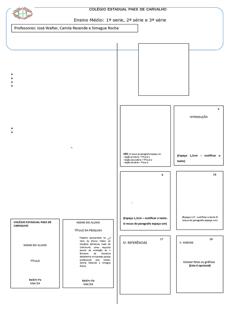 Normas ABNT para Trabalhos Escolares | PDF