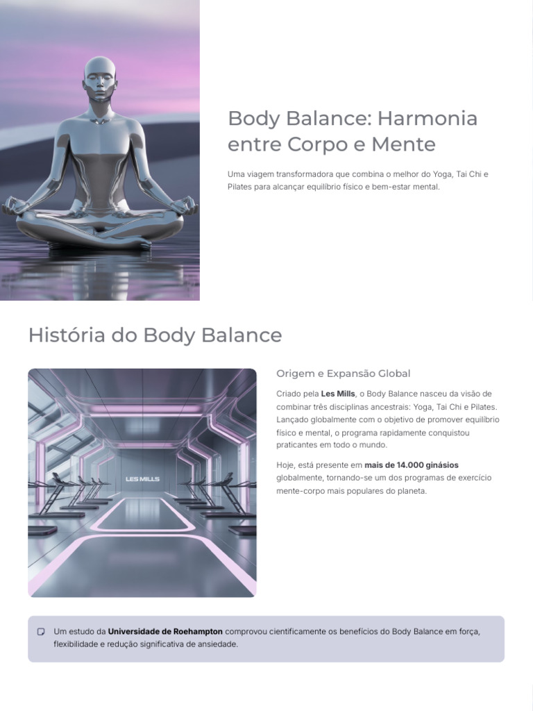 Body Balance: Equilíbrio Corpo e Mente | PDF | Pilates