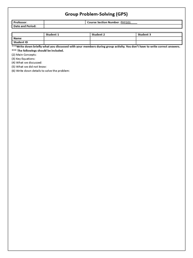 Group Problem-Solving Activity Guide | PDF
