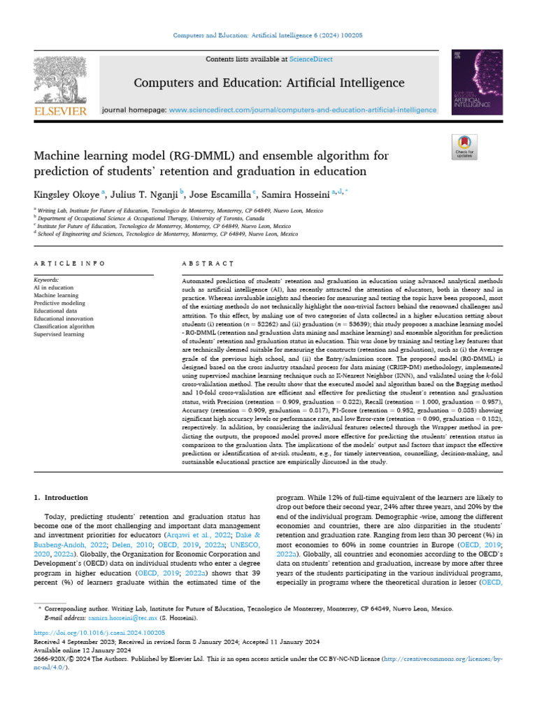 1 s2.0 S2666920X24000067 Main | PDF | Machine Learning | Cross ...