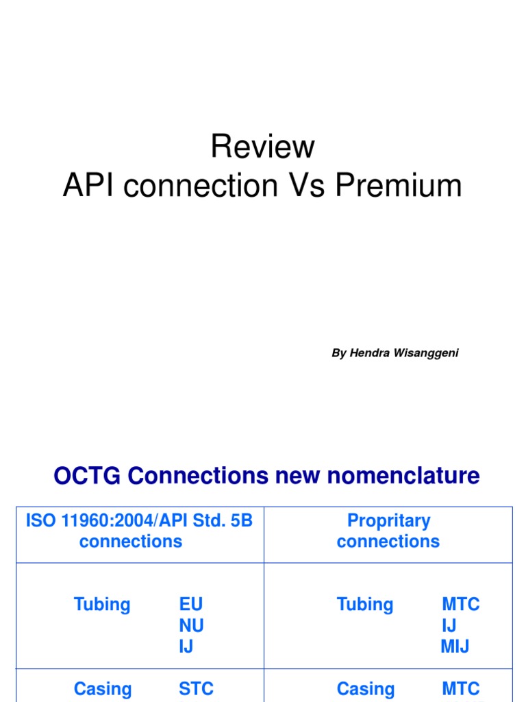 Review API Connection Vs Premium: A Comparison of API Standard Round ...
