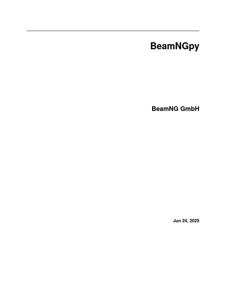 Beamngpy Readthedocs Io en v1.33 | PDF | Parameter (Computer ...