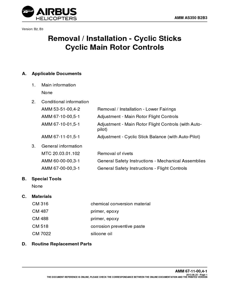 AMM AS350 B2B3 Cyclic Stick Guide | PDF | Nut (Hardware) | Mechanical ...
