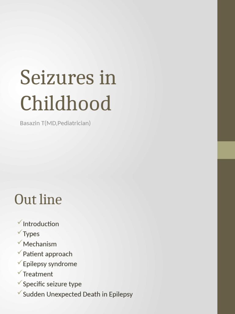 Seizures in Childhood | PDF | Epilepsy | Neurological Disorders