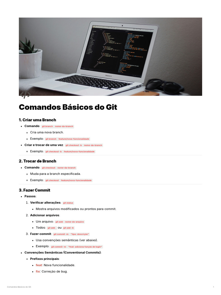 Comandos Bsicos Do Git | PDF | Informática | Programas