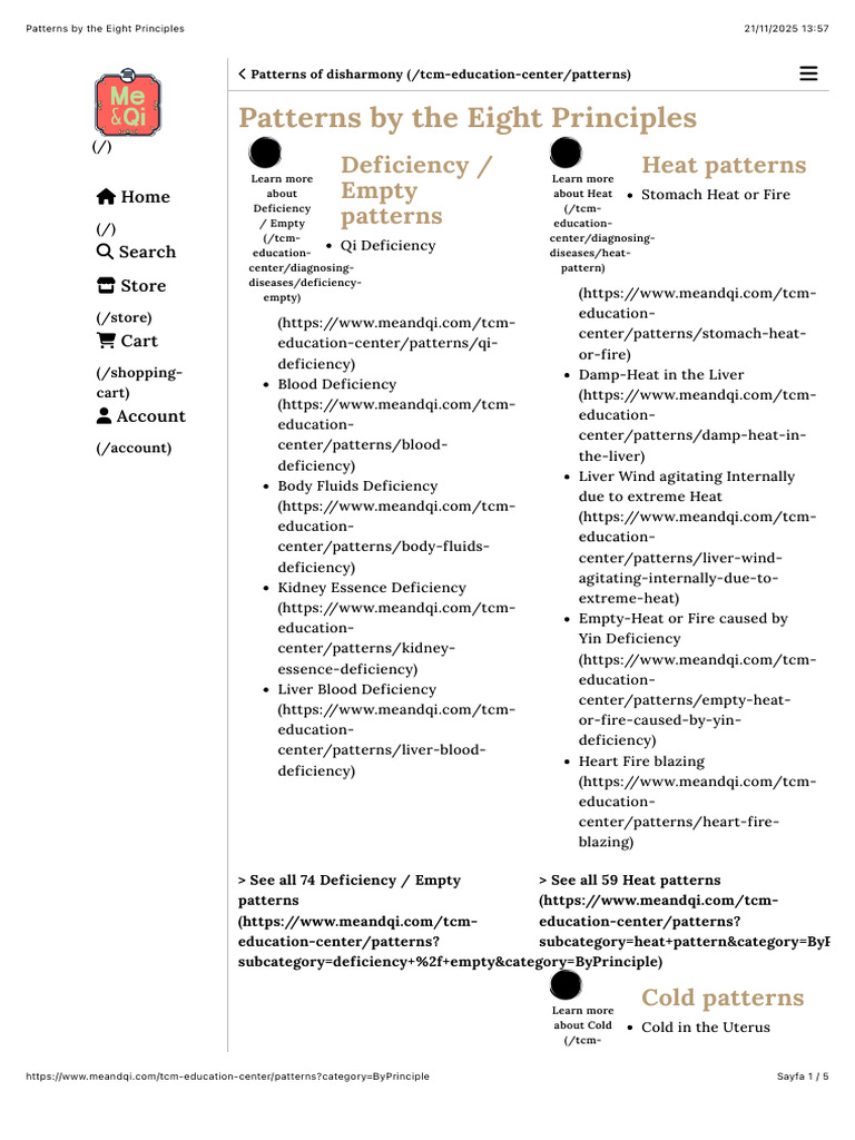 Patterns of Disharmony in TCM | PDF | Traditional Chinese Medicine ...
