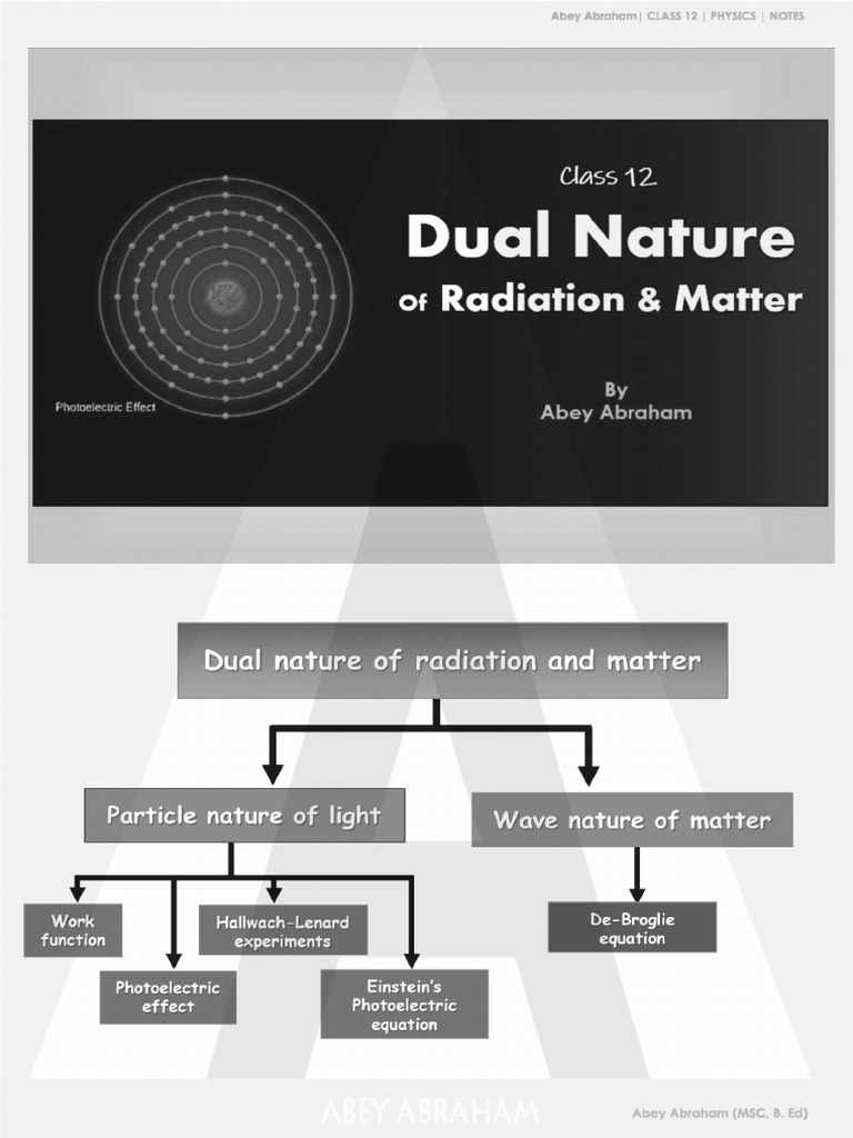 Class 12 - PRINTABLE - NOTES - Chapter 11 - Dual Nature of Radiation ...