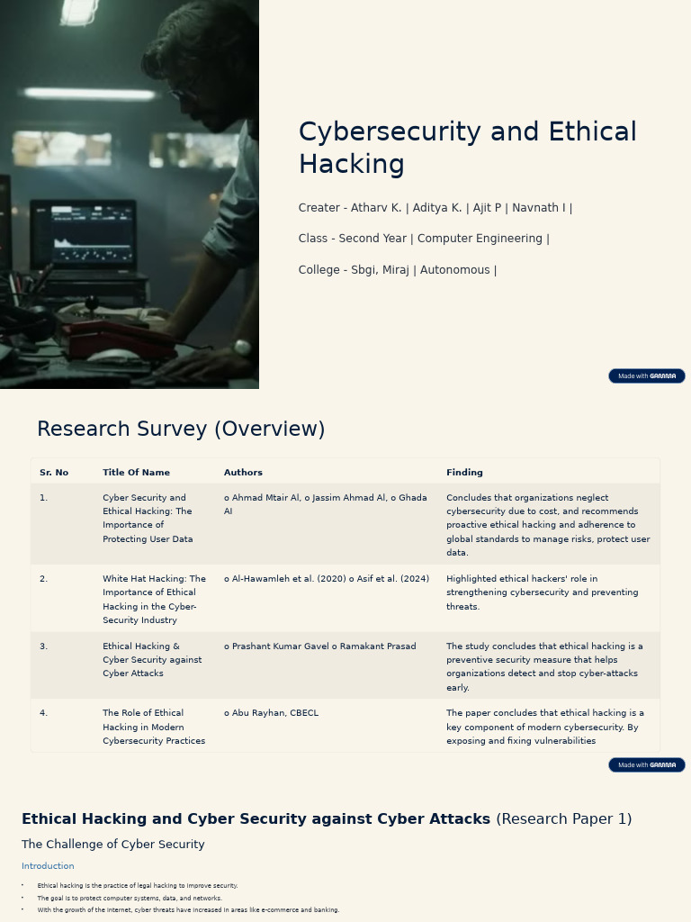 Cybersecurity Insights: Ethical Hacking Guide | PDF | Security ...