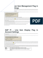 SAP FI - Understanding the Effect of 'Open Item Management' Flag in Account Settings