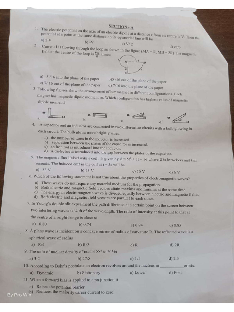 Physics Mock Test Series - 6 | PDF