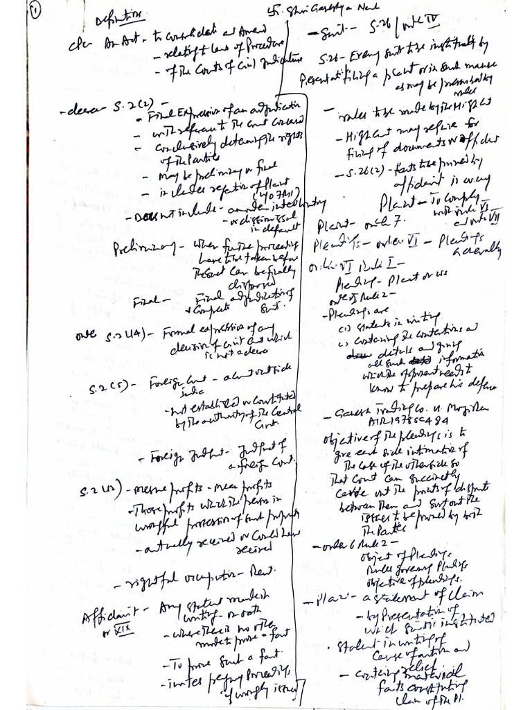 Notes - CPC (Ajay Kant Chaturvedi) | PDF