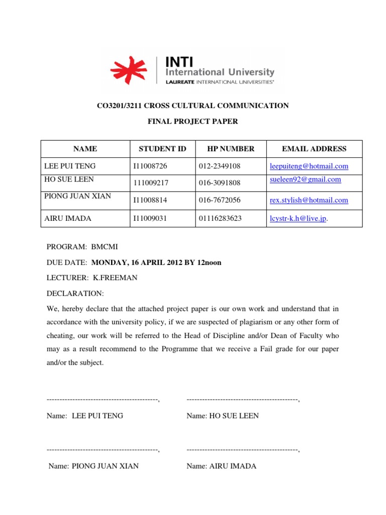 Factors Influencing Foreign Students' Adjustment in Malaysia | PDF ...