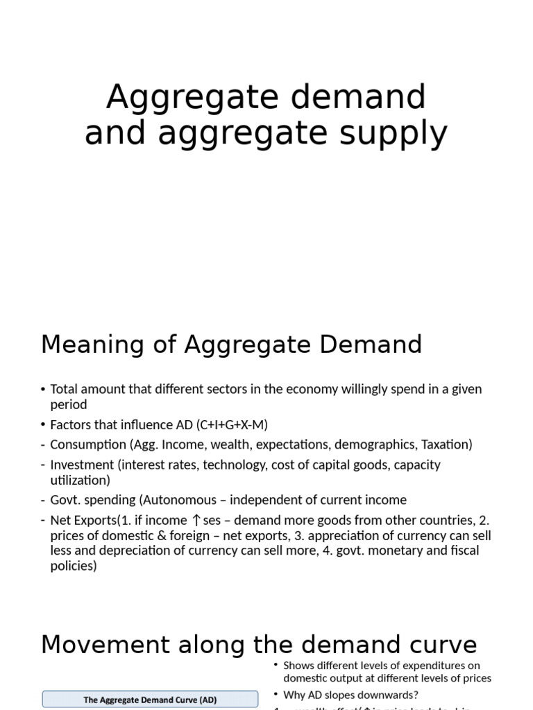 Understanding Aggregate Demand and Supply | PDF | Keynesian Economics ...