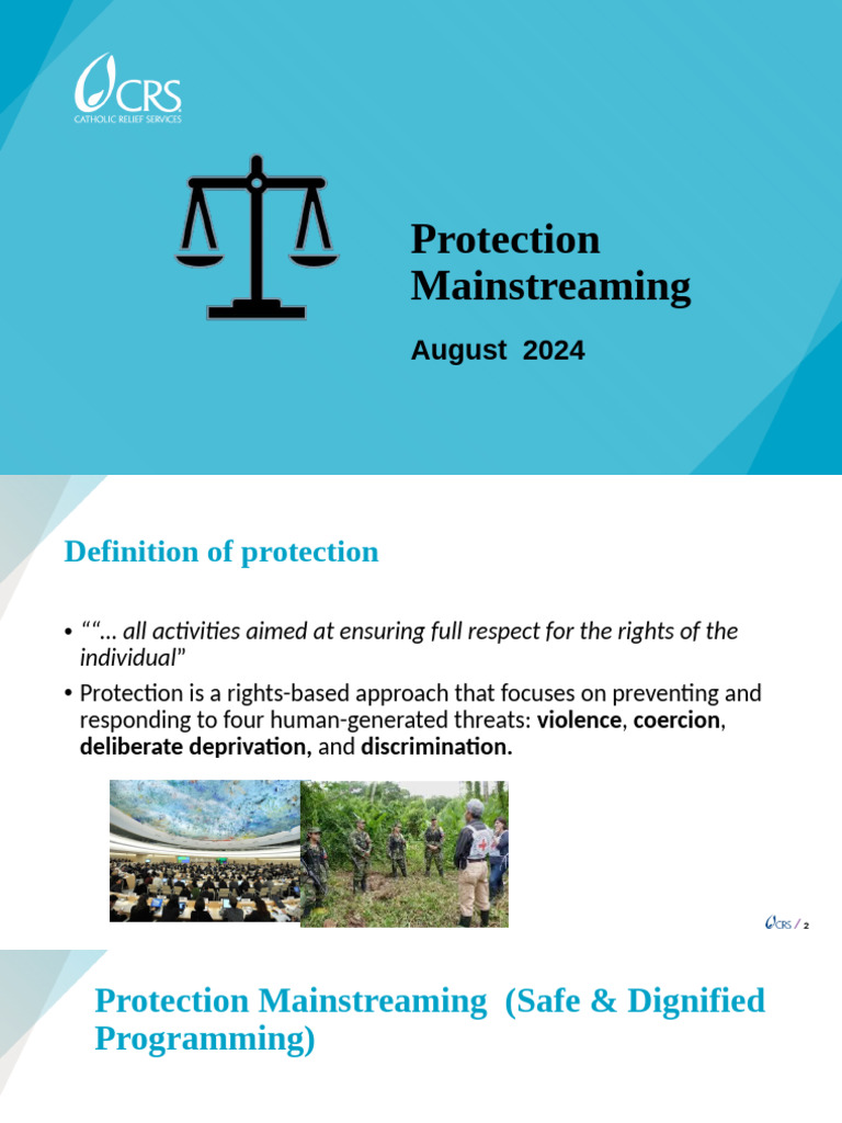 Protection Mainstreaming in Humanitarian Aid | PDF | Safety | Wash