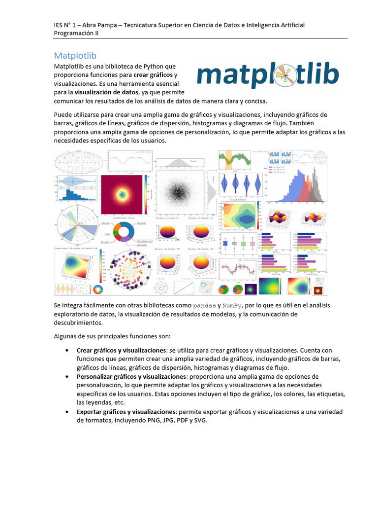 Gráficos con Matplotlib en Python | PDF | Tecnologías de la información ...