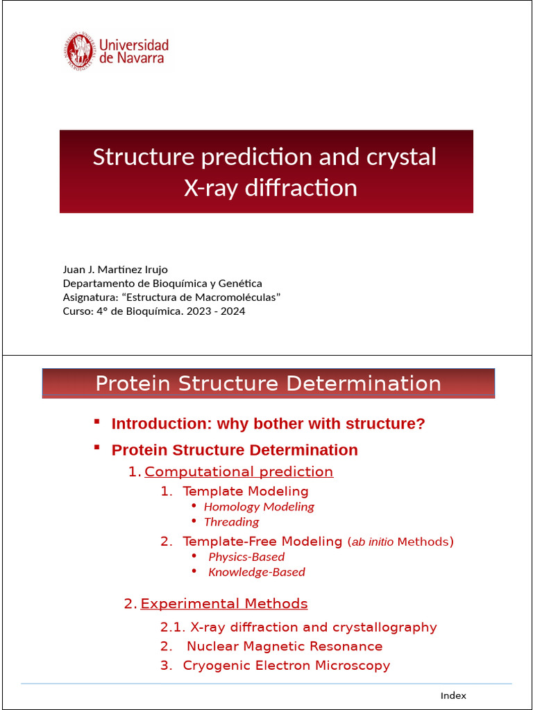 Structure Prediction and Crystal X - Ray Diffraction | PDF | Proteins ...
