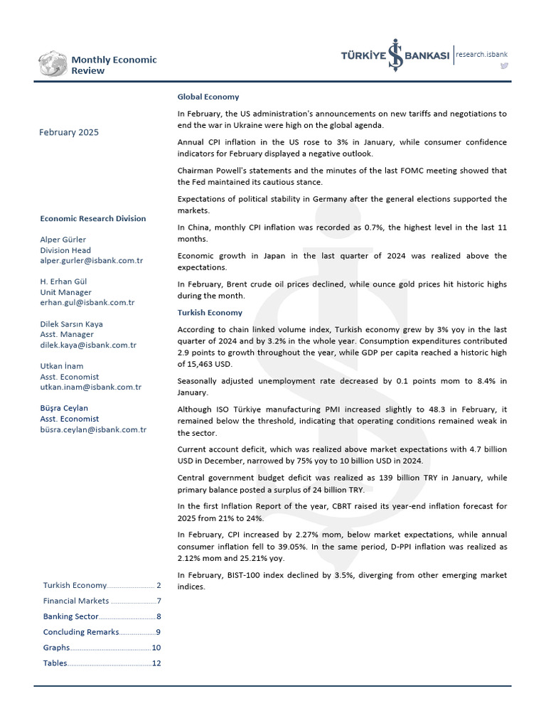 February 2025 Economic Review Insights | PDF | Government Budget ...