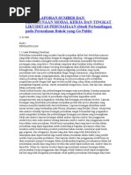 Analisis Laporan Sumber Dan Penggunaan Modal Kerja Dan Tingkat Likuiditas An