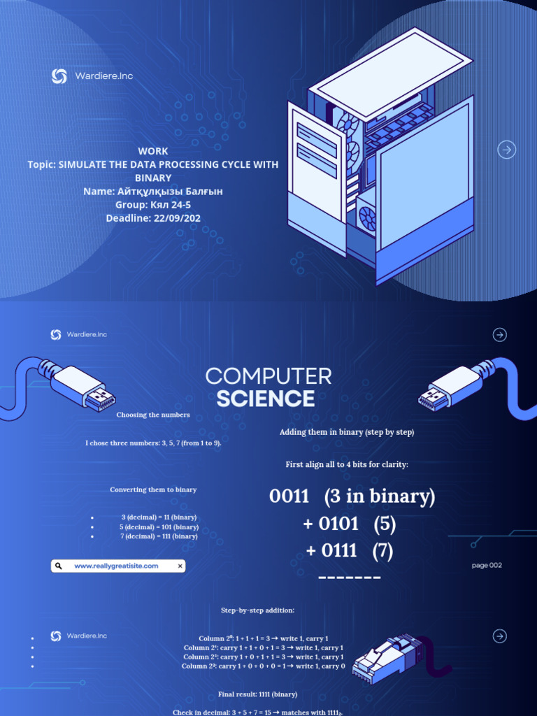 Navy Gradient Futuristic Computer Science Presentation PDF | PDF ...