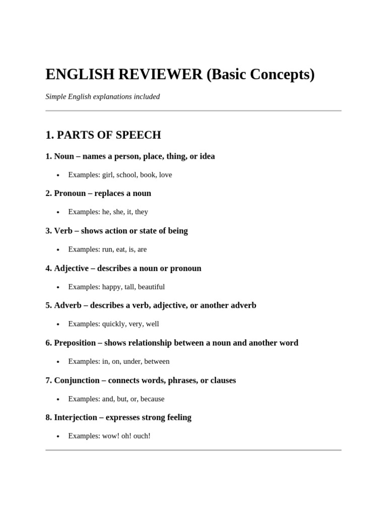 English Reviewer | PDF | English Language | Grammatical Tense