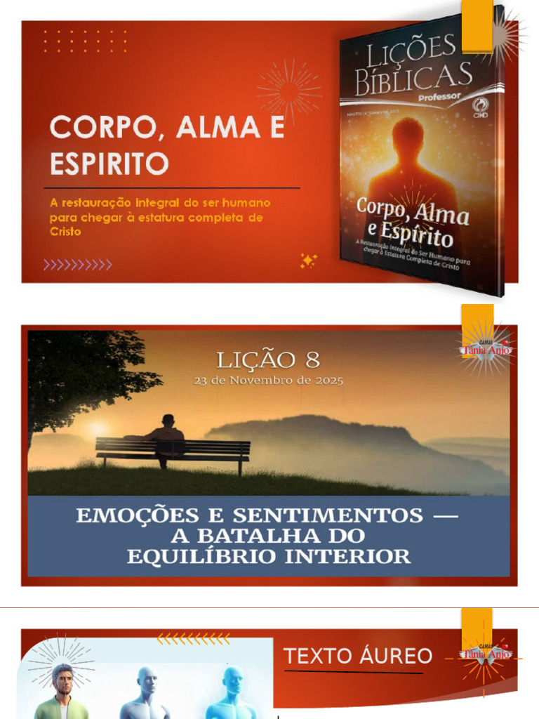 Lição 08 EMOÇÕES E SENTIMENTOS - A BATALHA DO EQUILÍBRIO INTERIOR ...